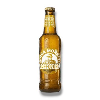 Birra Moretti Baffo d´Oro 6 x 0,33l- Malzlagerbier mit 4,8% Vol.