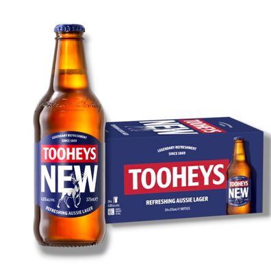 Tooheys New Lager 12 x 0,375 l - Australisches Lagerbier mit 4,6% Vol.