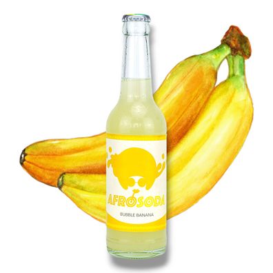 Neu! Afrosoda Bubble Banana 6 x 0,33l - Taste The Beat