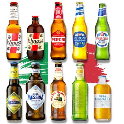 Italien Mix XXL - Ichnusa, Birra Moretti, Peroni & Messina -20 x 0,33 L