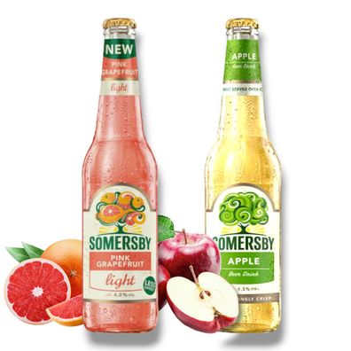 Neu! Somersby Pink Grapefruit light & Somersby Apple 24 x 0,4l
