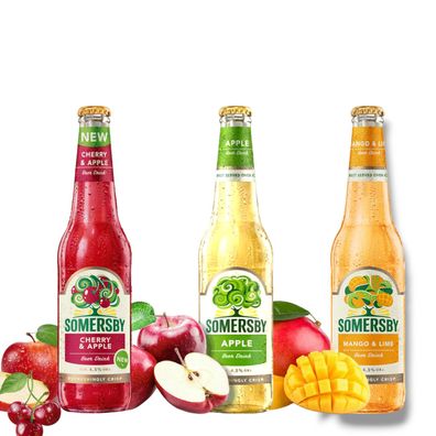 Somersby Cherry Apple 0,4l, Apple 0,4l & Mango Lime 12 x 0,4l
