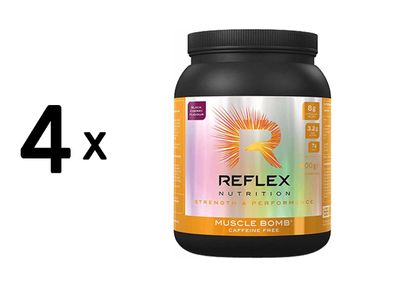 4 x Reflex Nutrition Muscle Bomb (600g) Black Cherry