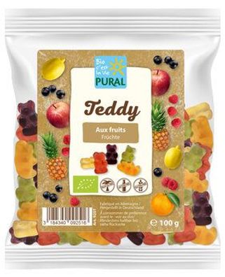 Pural 3x Teddy- Fruchtgummi mit Gelatine 100g