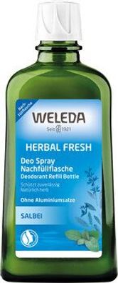 Weleda 6x Herbal Fresh Deo Spray Salbei Nachfüllflasche 200ml