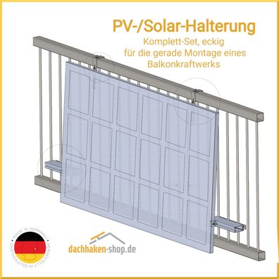 PV- Solar-Halterung Balkonkraftwerk für ein Modul 35 mm 0%Mwst.