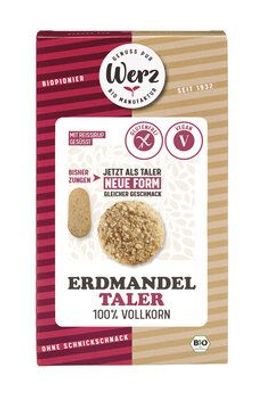 Naturkornmühle Werz 6x Erdmandel Taler, Reis Vollkornkekse, glutenfrei 125g