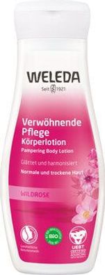 Weleda 6x WELEDA Verwöhnende Pflege Körperlotion Wildrose 200ml