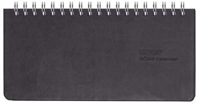 2025 Güss Tisch/ -Taschenkalender 17x8cm mit Wire-O.-Bindung Einband Tucson schwarz
