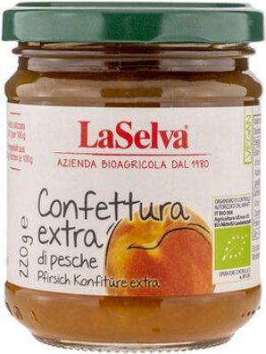 LaSelva 3x Pfirsich Konfitüre extra 220g