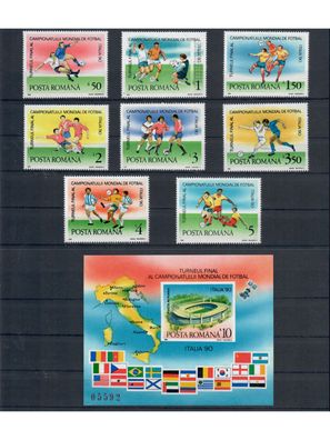 Motiv Fußball WM, 9 x Blocks/ KB, 3 x Sätze, * * , jede Ausgabe abgebildet