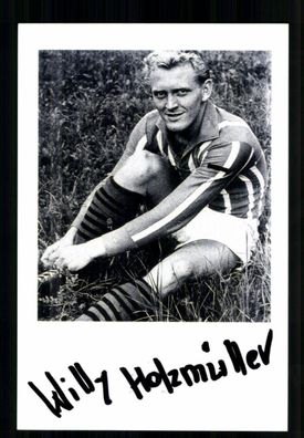 Willy Holzmüller 1931-2021 Foto DDR Nationalspieler 1957 Original + A 234661