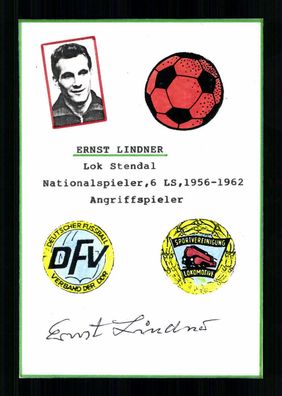 Ernst Lindner 1935-2012 DDR Nationalspieler 1956-62 Original Signiert + A 234728