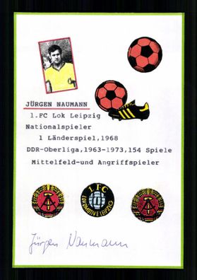 Hans Jürgen Naumann DDR Nationalspieler 1968 Original Signiert + A 234729