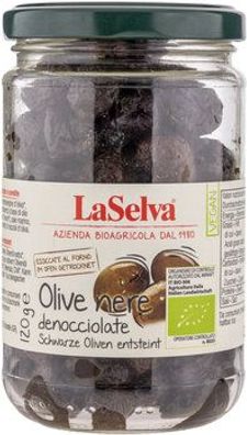 LaSelva 6x Schwarze getrocknete Oliven, entsteint 120g