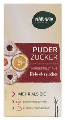 Naturata 3x Puderzucker aus Rohrohrzucker 200g