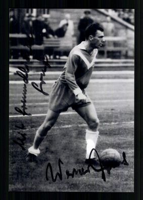 Werner Foto DDR Nationalspieler 1961-62 Original Signiert + A 234670