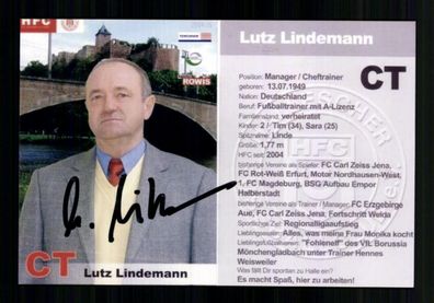 Lutz Lindemann DDR Nationalspieler 1977-80 Original Signiert + A 234694