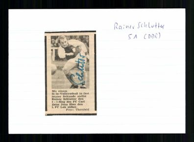 Rainer Schlutter DDR Nationalspieler 1970-71 Original Signiert + A 234731