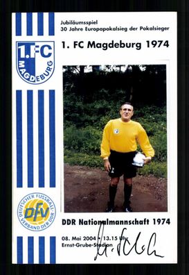 Ulrich Schulze Foto DDR Nationalspieler 1974 Original Signiert + A 234652