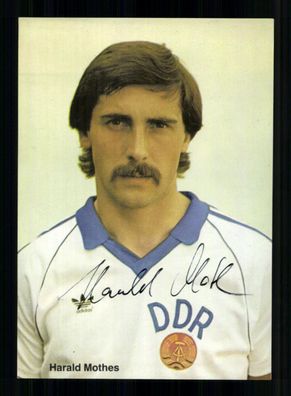 Harald Mothes DDR Nationalspieler Autogrammkarte 1984 Original Sign. + A 234715