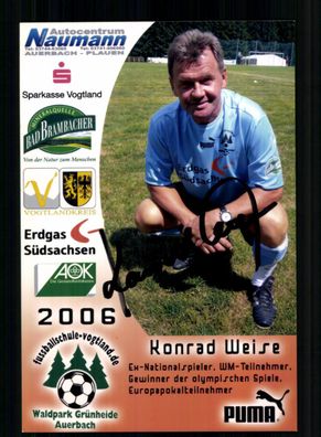 Konrad Weise DDR Nationalspieler WM 1974 Original Signiert + A 234725