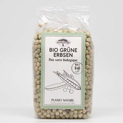 Planet Nature 6x Planet Nature bio grüne Erbsen 500g 500g