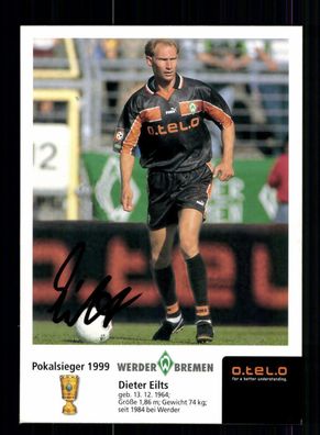 Dieter Eilts Autogrammkarte Werder Bremen 1999-00 Original Signiert + A 190030