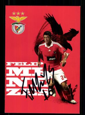 Felipe Menezes Autogrammkarte Benfica Lissabon Original Sign + A 234497