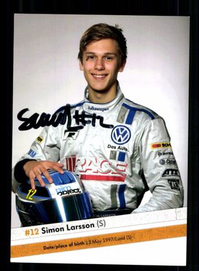 Simon Larsson Autogrammkarte Original Signiert Motorsport + A 234379