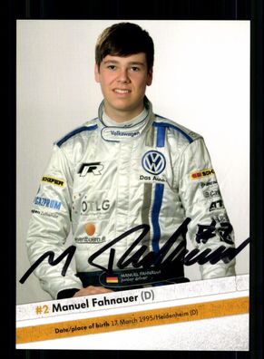 Manuel Fahnauer Autogrammkarte Original Signiert Motorsport + A 234405