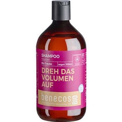 benecos 6x benecosBIO Shampoo Volumen BIO-Traube - DREH DAS Volumen AUF 500ml