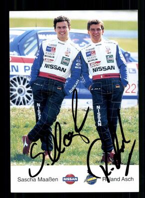 Sascha Maaßen und Roland Asch Autogrammkarte Original Sign Motorsport + A 234275