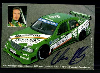 Uwe Alzen Autogrammkarte Original Signiert Motorsport + A 234290