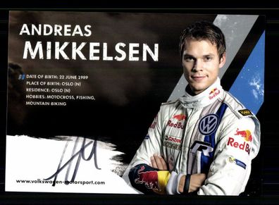 Andreas Mikkelsen Autogrammkarte Original Signiert Motorsport + A 234330