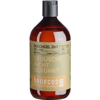 benecos 3x benecosBIO Duschgel 2in1 BIO-Olive Haut & Haar - Geduscht, NICHT GERÜH