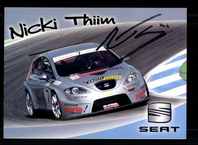 Nicki Thiim Autogrammkarte Original Signiert Motorsport + A 234341