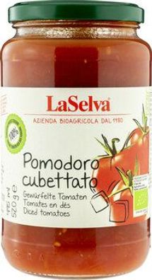 LaSelva 3x Pomodoro cubettato - Gewürfelte Tomaten 520g