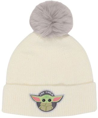 Baby Yoda Mütze mit Bommel - Offizielle Mandalorian Child Grogu Mützen Caps Kappen