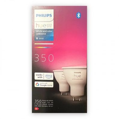Philips Hue White and Color Ambiance GU10 LED Lampe, 2-er Pack