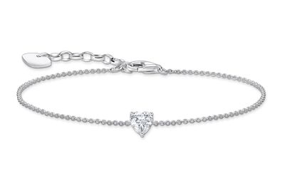 Thomas Sabo Schmuck Damen-Armband mit weißem Zirkonia-Herz Silber A2157-051-14-L19V