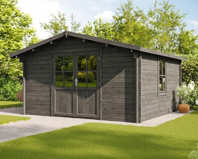 Gartenhaus Malmö Imprägnierung - 4x4m, 35mm || Holzhaus, Gerätehaus, Blockhaus