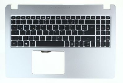 Acer Aspire A515-52G Palmrest Gehäuse Tastatur Keyboard Silber QWERTZ Deutsch