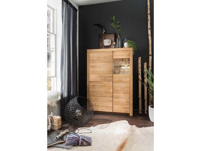 Highboard IA-R Wohnzimmerschrank 102x141x40 Wildeiche