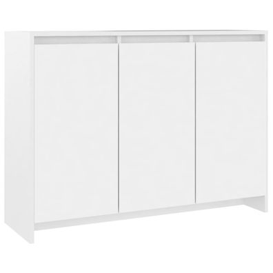 Sideboard aus Spanplatte 102 x 75 x 33 cm Weiß