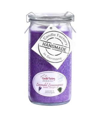 Mini-Jumbo Duftkerze im Weckglas, Lavendel-Lemongrass, 307059 1 St