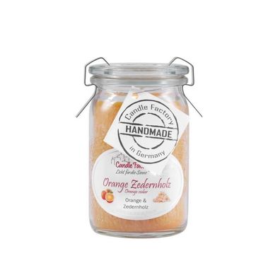 Candle Factory Baby-Jumbo Duftkerze im Weckglas, Orange Zedernholz, 308-081 1 St