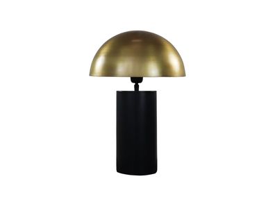 Tischlampe mit Schirm aus Metall 30 x 45 x 30 cm Schwarz, Gold