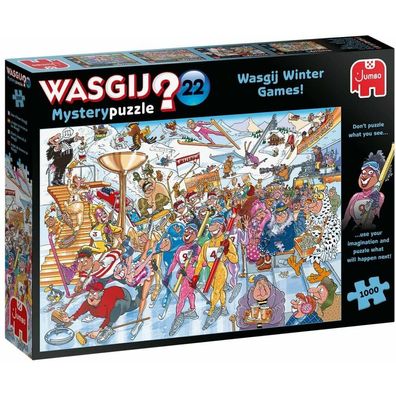 JUMBO Puzzle WASGIJ Mystery 22: Winter Wasgij Spiele! 1000 Teile