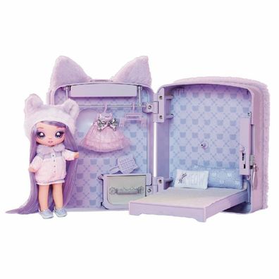 Na! Na! Na! Surprise 3-in-1 Backpack Bedroom Serie 3 Playset - Lavender Kitten